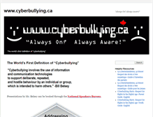 Tablet Screenshot of cyberbullying.ca